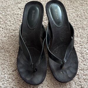 Style & Co. Black Sandals with Cushioned Footbed